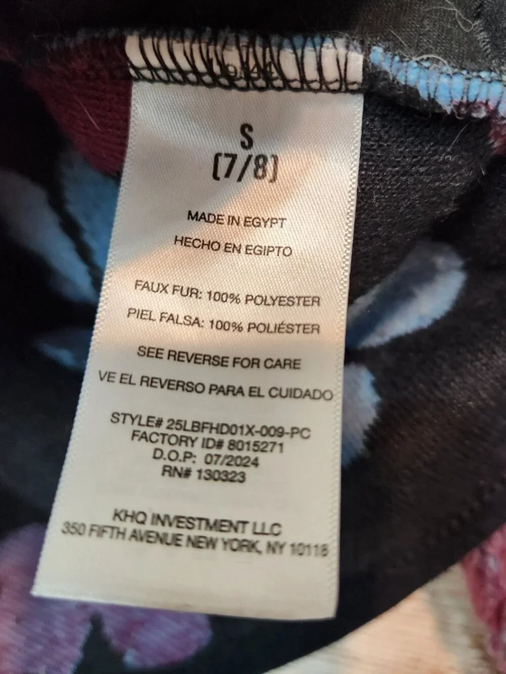 Lucky Brand Youth Girls Shearling Full Zip Jacket Plush Raised Flower Size S 7/8